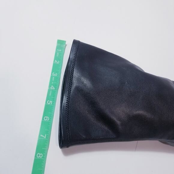 Aquazurra Black Leather Over the Knee Heels Boots - Picture 10 of 13